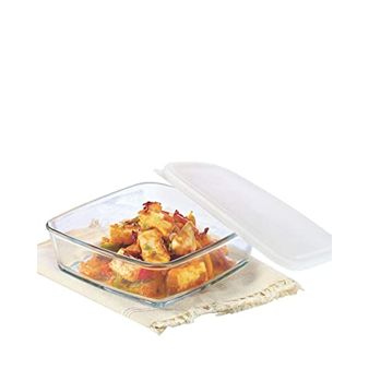 Square Dish With Plastic Lid